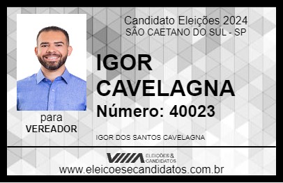 Candidato IGOR CAVELAGNA 2024 - SÃO CAETANO DO SUL - Eleições