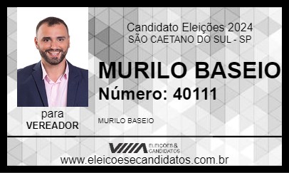 Candidato MURILO BASEIO 2024 - SÃO CAETANO DO SUL - Eleições