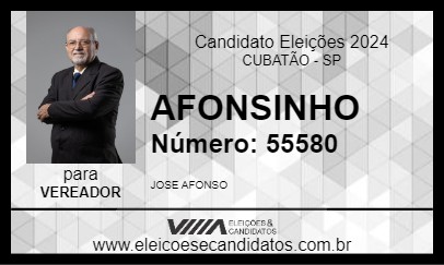 Candidato AFONSINHO 2024 - CUBATÃO - Eleições