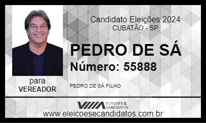 Candidato PEDRO DE SÁ 2024 - CUBATÃO - Eleições