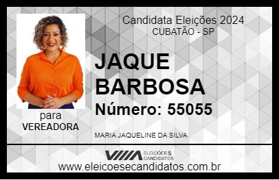 Candidato JAQUE BARBOSA 2024 - CUBATÃO - Eleições