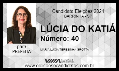 Candidato LÚCIA DO KATIÁ 2024 - BARRINHA - Eleições