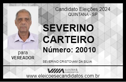 Candidato SEVERINO CARTEIRO 2024 - QUINTANA - Eleições