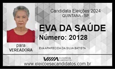 Candidato EVA DA SAÚDE 2024 - QUINTANA - Eleições