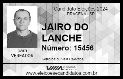 Candidato JAIRO DO LANCHE 2024 - DRACENA - Eleições