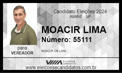 Candidato MOACIR LIMA 2024 - AVARÉ - Eleições