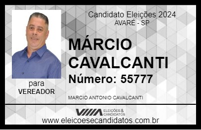 Candidato MÁRCIO CAVALCANTI 2024 - AVARÉ - Eleições