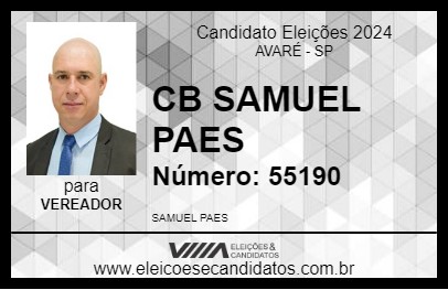 Candidato CB SAMUEL PAES 2024 - AVARÉ - Eleições