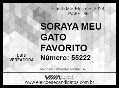 Candidato SORAYA MEU GATO FAVORITO 2024 - AVARÉ - Eleições