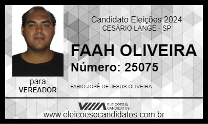 Candidato FAAH OLIVEIRA 2024 - CESÁRIO LANGE - Eleições