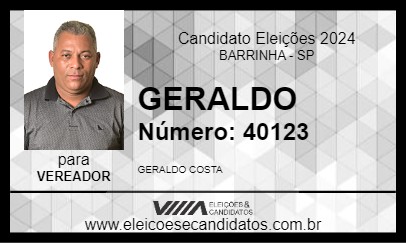 Candidato GERALDO 2024 - BARRINHA - Eleições