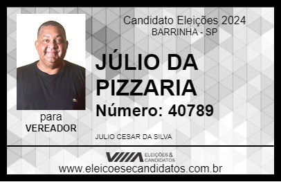 Candidato JÚLIO DA PIZZARIA 2024 - BARRINHA - Eleições