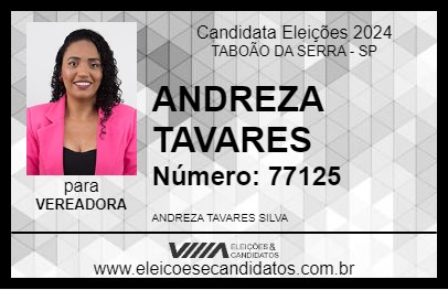 Candidato ANDREZA TAVARES 2024 - TABOÃO DA SERRA - Eleições