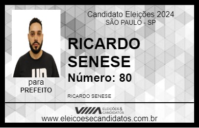 Candidato RICARDO SENESE 2024 - SÃO PAULO - Eleições