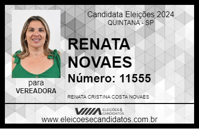 Candidato RENATA NOVAES 2024 - QUINTANA - Eleições