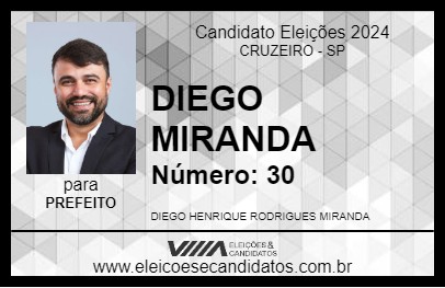 Candidato DIEGO MIRANDA 2024 - CRUZEIRO - Eleições