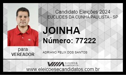 Candidato JOINHA 2024 - EUCLIDES DA CUNHA PAULISTA - Eleições