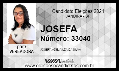 Candidato JOSEFA 2024 - JANDIRA - Eleições