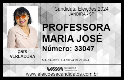 Candidato PROFESSORA MARIA JOSÉ 2024 - JANDIRA - Eleições