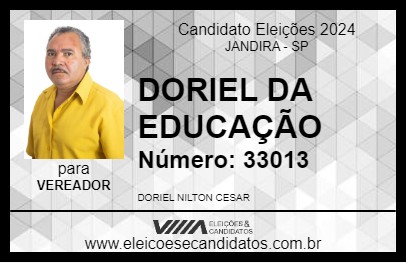 Candidato DORIEL DA EDUCAÇÃO 2024 - JANDIRA - Eleições