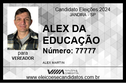 Candidato ALEX DA EDUCAÇÃO 2024 - JANDIRA - Eleições