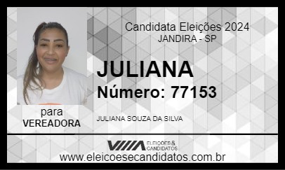 Candidato JULIANA 2024 - JANDIRA - Eleições