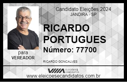 Candidato RICARDO PORTUGUES 2024 - JANDIRA - Eleições