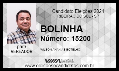 Candidato BOLINHA 2024 - RIBEIRÃO DO SUL - Eleições