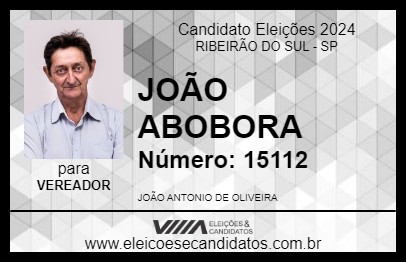 Candidato JOÃO ABOBORA 2024 - RIBEIRÃO DO SUL - Eleições