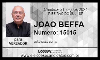 Candidato JOAO BEFFA 2024 - RIBEIRÃO DO SUL - Eleições