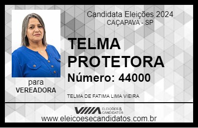 Candidato TELMA PROTETORA 2024 - CAÇAPAVA - Eleições