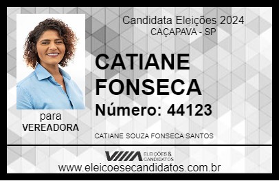 Candidato CATIANE FONSECA 2024 - CAÇAPAVA - Eleições