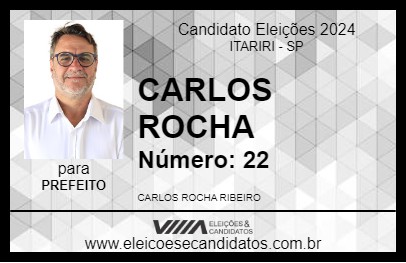 Candidato CARLOS ROCHA 2024 - ITARIRI - Eleições