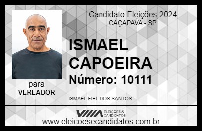 Candidato ISMAEL CAPOEIRA 2024 - CAÇAPAVA - Eleições