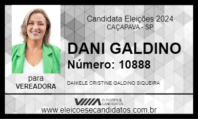 Candidato DANI GALDINO 2024 - CAÇAPAVA - Eleições