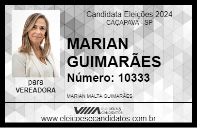 Candidato MARIAN GUIMARÃES 2024 - CAÇAPAVA - Eleições