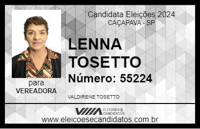 Candidato LENNA TOSETTO DO CHURROS 2024 - CAÇAPAVA - Eleições