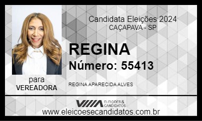 Candidato REGINA ALVES 2024 - CAÇAPAVA - Eleições