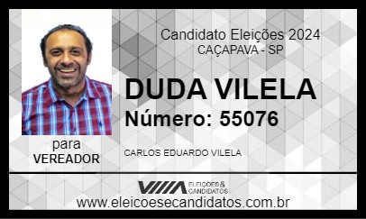 Candidato DUDA VILELA 2024 - CAÇAPAVA - Eleições