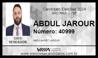 Candidato ABDUL JAROUR 2024 - SÃO PAULO - Eleições