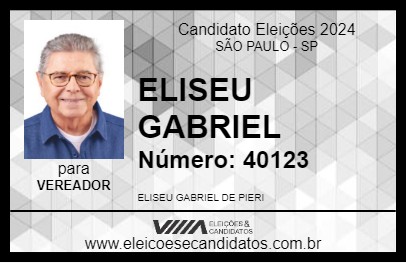 Candidato ELISEU GABRIEL 2024 - SÃO PAULO - Eleições