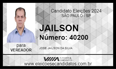 Candidato JAILSON 2024 - SÃO PAULO - Eleições