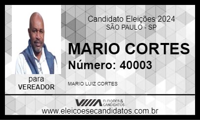 Candidato MÁRIO CORTÊS NAÇÃO MOVIMENTO 2024 - SÃO PAULO - Eleições