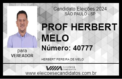 Candidato PROF HERBERT MELO 2024 - SÃO PAULO - Eleições