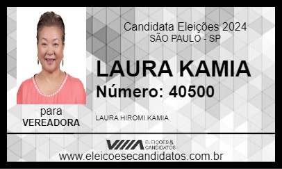 Candidato LAURA KAMIA 2024 - SÃO PAULO - Eleições