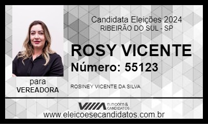 Candidato ROSY VICENTE 2024 - RIBEIRÃO DO SUL - Eleições