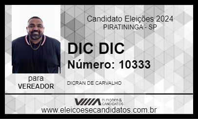 Candidato DIC DIC 2024 - PIRATININGA - Eleições