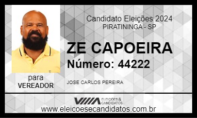 Candidato ZE CAPOEIRA 2024 - PIRATININGA - Eleições