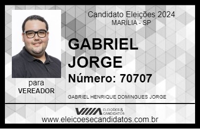 Candidato GABRIEL JORGE 2024 - MARÍLIA - Eleições