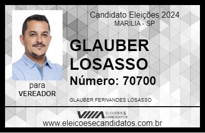 Candidato GLAUBER LOSASSO 2024 - MARÍLIA - Eleições